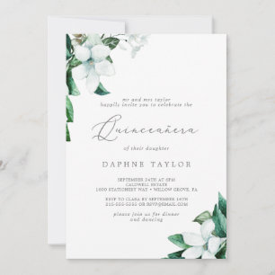 Waldlandgrün Quinceañera Einladung