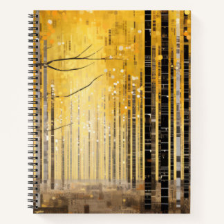Waldlandschaft Art Deco Malerisches Mosaik Notizbuch