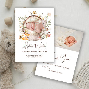 Waldlandschaft Danke Foto Geburtserklärung Einladung