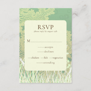 Waldlandschaft Grüne Hochzeit RSVP-Karte Begleitkarte