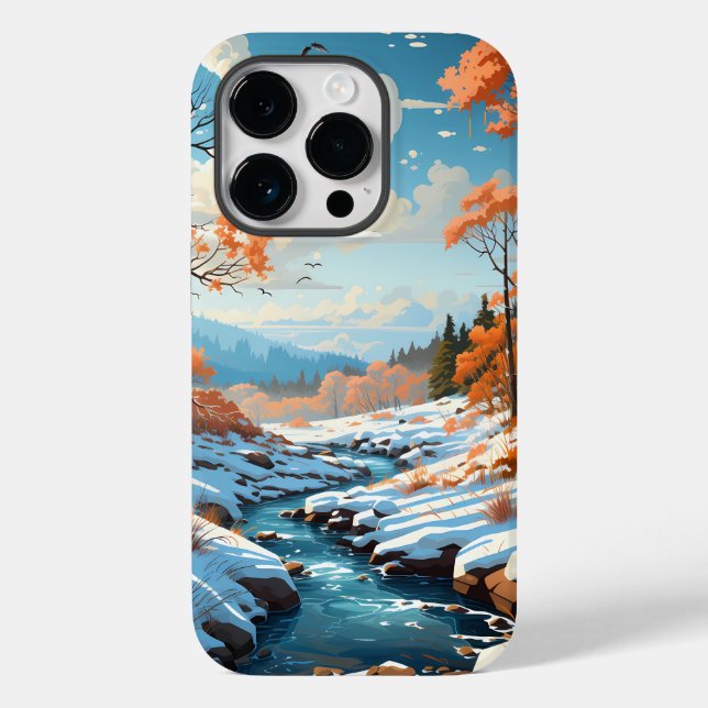 Waldlandschaft im Winter Jahreszeit Case-Mate iPhone 14 Pro Hülle (Rückseite)