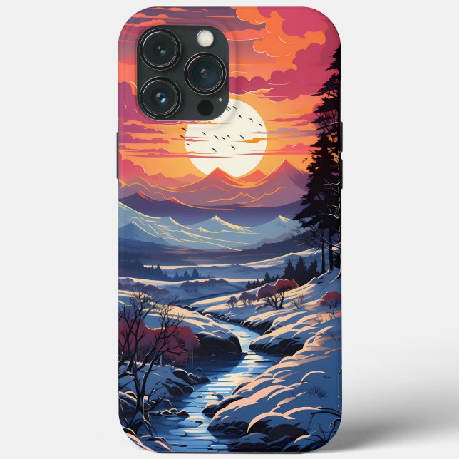 Waldlandschaft im Winter Jahreszeit Case-Mate iPhone Hülle (Rückseite)
