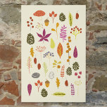 Waldlandschaft Künstlicher Leinwanddruck<br><div class="desc">Herbstliche Herbstlaube, Beeren, Kiefernfüße und alle Arten von Wald Natur Bits und Bob. Originelle Kunst von Nic Squirrell.</div>