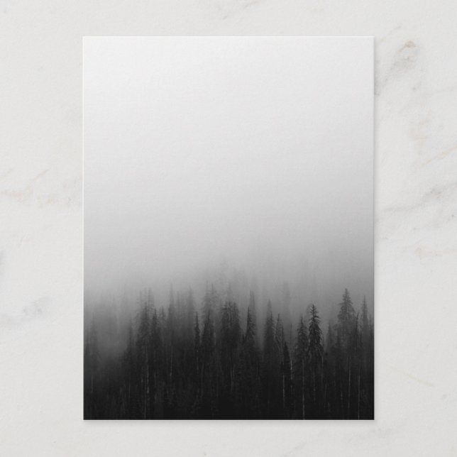 Waldlandschaft Landschaft Szene Foggy Mystical Postkarte (Vorderseite)