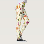 Waldlandschaft Leggings<br><div class="desc">Herbstliche Herbstlaube,  Beeren,  Kiefernfüße und alle Arten von Wald Natur Bits und Bob. Originelle Kunst von Nic Squirrell.</div>