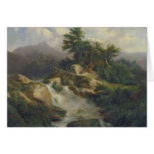 Waldlandschaft mit Wasserfall