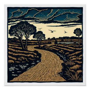 Waldlandschaft Poster
