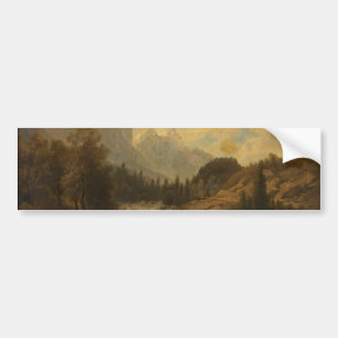 Waldlandschaft Szene (von Josef Kriehuber) Autoaufkleber