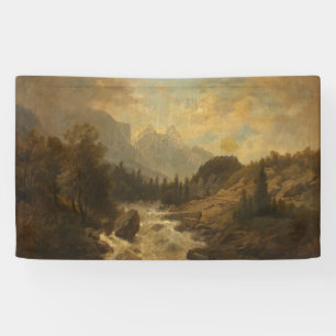 Waldlandschaft Szene (von Josef Kriehuber) Banner