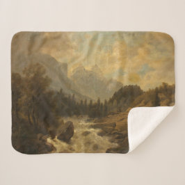 Waldlandschaft Szene (von Josef Kriehuber) Sherpadecke