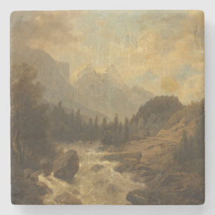 Waldlandschaft Szene (von Josef Kriehuber) Steinuntersetzer