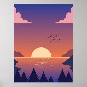 Waldlandschaften Poster