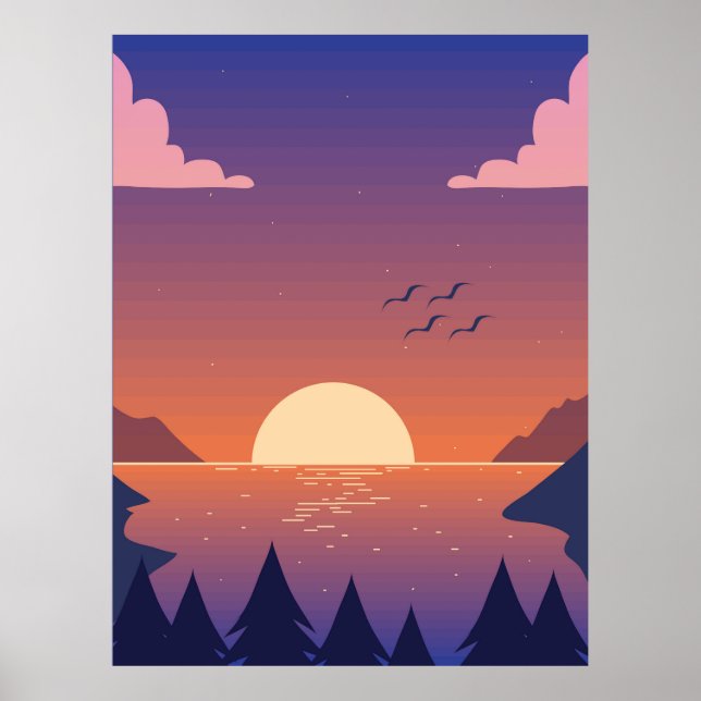 Waldlandschaften Poster (Vorne)