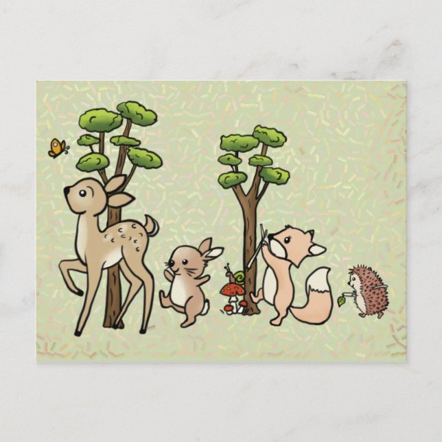 Waldlauf Postkarte (Vorderseite)