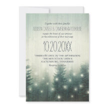 Waldlichter | Rustikale Hochzeitseinladung
