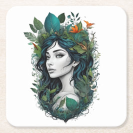 Waldlied Rechteckiger Pappuntersetzer