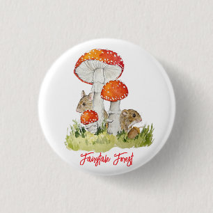 Waldmäuse und Pilze Button