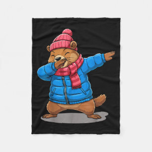 Waldmurmeltier Dabbing Waldmurmeltier Lustig 2. Fe Fleecedecke