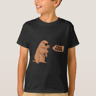 Waldmurmeltier Fake News Murmeltier Influencer Soc T-Shirt