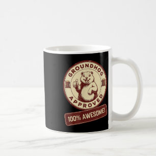 Waldmurmeltier genehmigt 100% Awesome Lustige Vint Kaffeetasse
