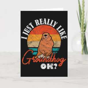 Waldmurmeltier Ich mag einfach wirklich Waldmurmel Karte