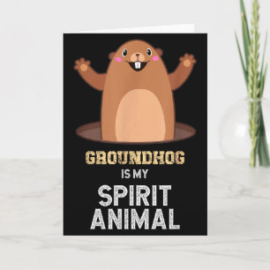Waldmurmeltier ist mein spirituelles Tier Grafik L Karte