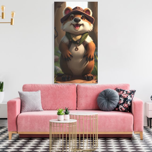Waldmurmeltier  leinwanddruck (Insitu (Wohnzimmer))