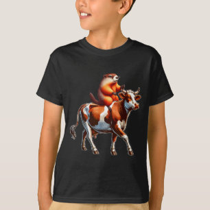 Waldmurmeltier-Reitkuh-Kostüm Familie Kinder Klein T-Shirt