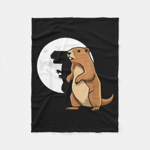 Waldmurmeltier Schatten Dinosaurier Handpuppe Glüc Fleecedecke