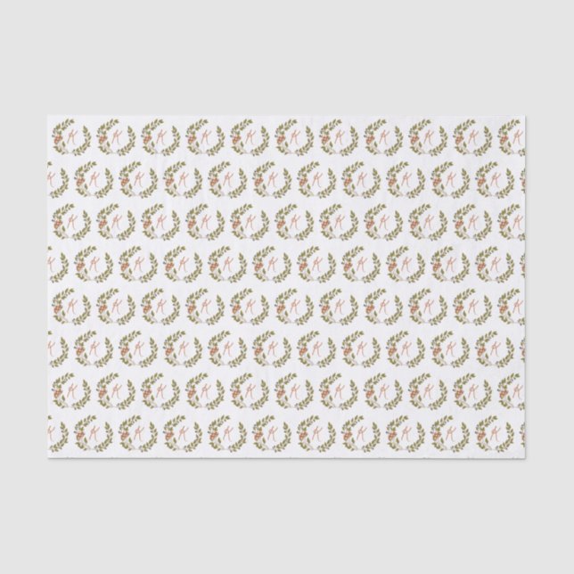 Waldmushroom Monogram Seidenpapier (Vorderseite)