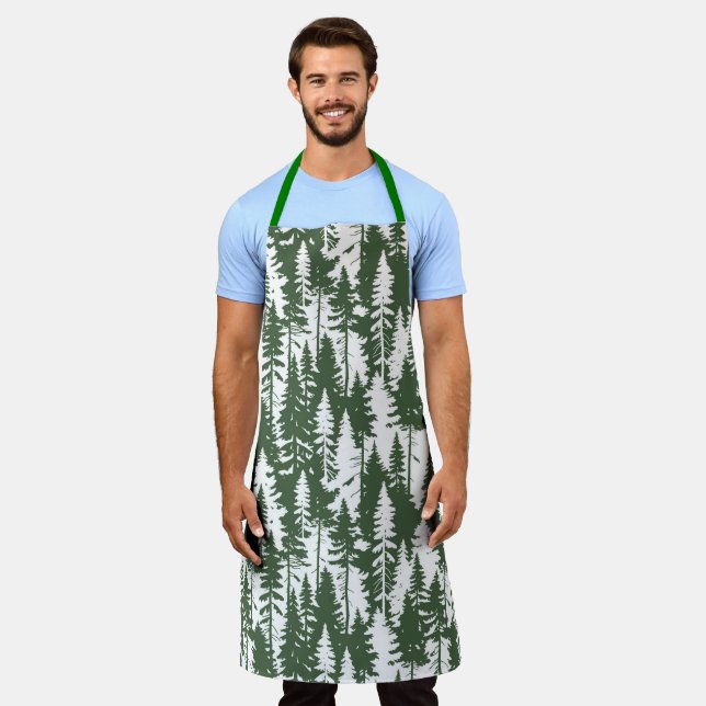 Waldmuster Schürze (Getragen)