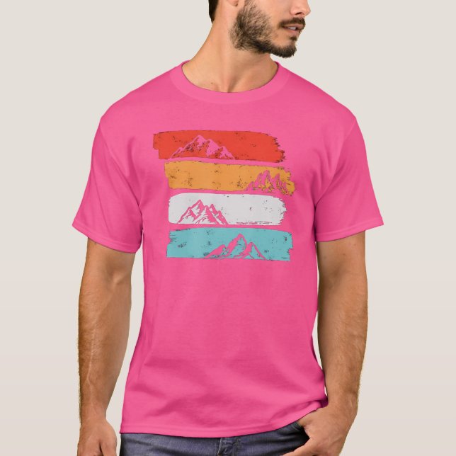 Waldnatur Berge Wandern Camping Außenbereich T-Shirt (Vorderseite)