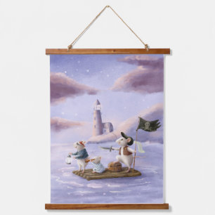 Waldorf Whimsy Kinderzimmer Nursery Dekor Wandteppich Mit Holzrahmen