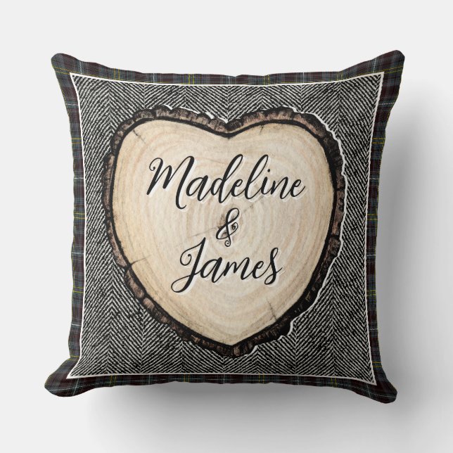 Waldpaare Personalisiert Name Pillow Kissen (Vorderseite)