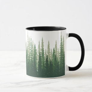 Waldpanorama Blick Pinien Fichtenlandschaft Tasse