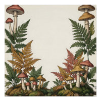 Waldpilz-Farn Botanisches Bordüren-Design