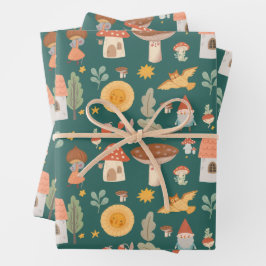 Waldpilz Geschenkpapier Set