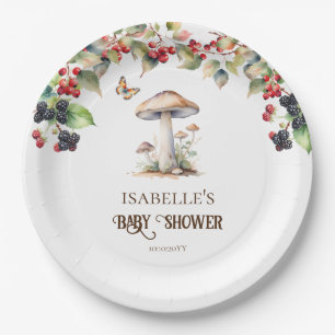 Waldpilz & Pilz Herbst-Baby-Party  Pappteller