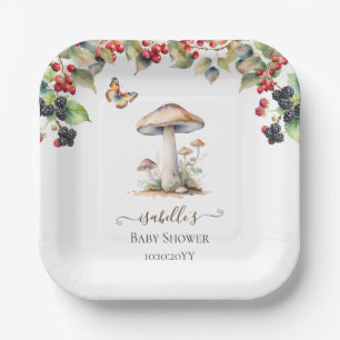 Waldpilz & Pilz Herbst-Baby-Party  Pappteller