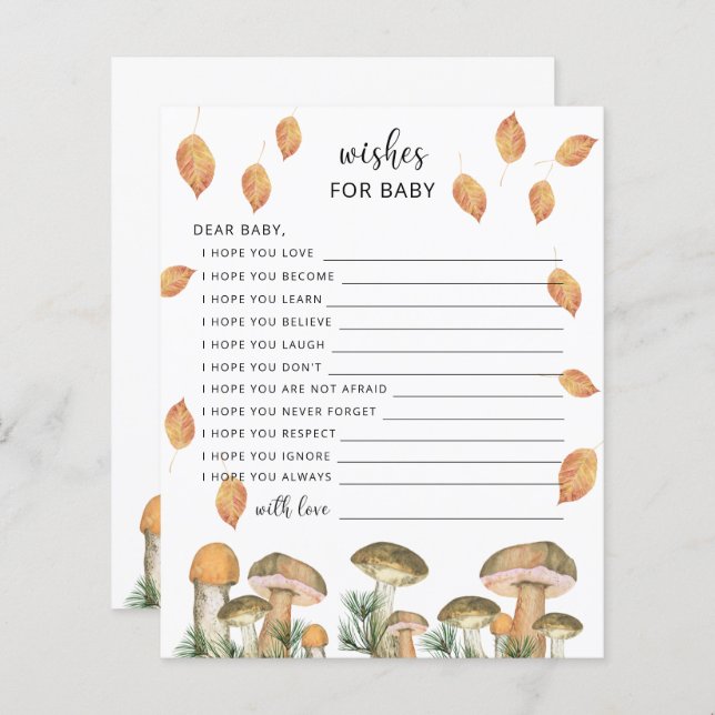 Waldpilze - Babywünsche (Vorne/Hinten)