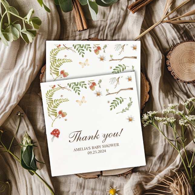 Waldpilze geschlechtsneutrale Babydusche Serviette (Von Creator hochgeladen)