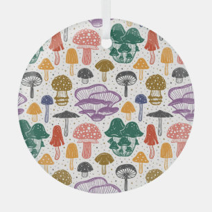 Waldpilze Tinte Vintage-Textur Ornament Aus Glas