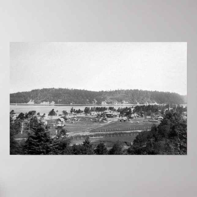 Waldport, Oregon Town View Looking North Poster (Vorne)