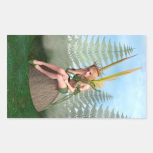 Waldprinzessin, Fairy Butterfly Rechteckiger Aufkleber