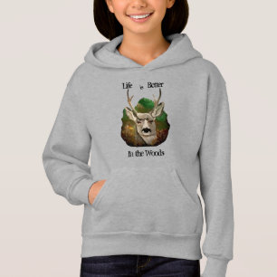 Waldrealistisches Leben besser in der Holzmalerei Hoodie