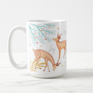 Waldreindeer & Weihnachtsbaumszene Kaffeetasse