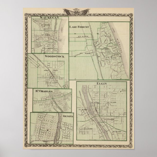 Waldrevier, Elgin, Waukegan, Wald Poster (Vorne)