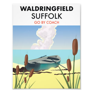 Waldrinfield Suffolk Ravel Poster. Magnet Fotodruck
