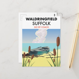 Waldrinfield Suffolk Ravel Poster. Postkarte