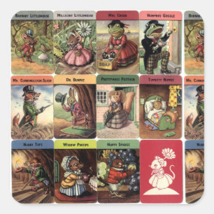 "Waldschläfchen" Quadratischer Aufkleber